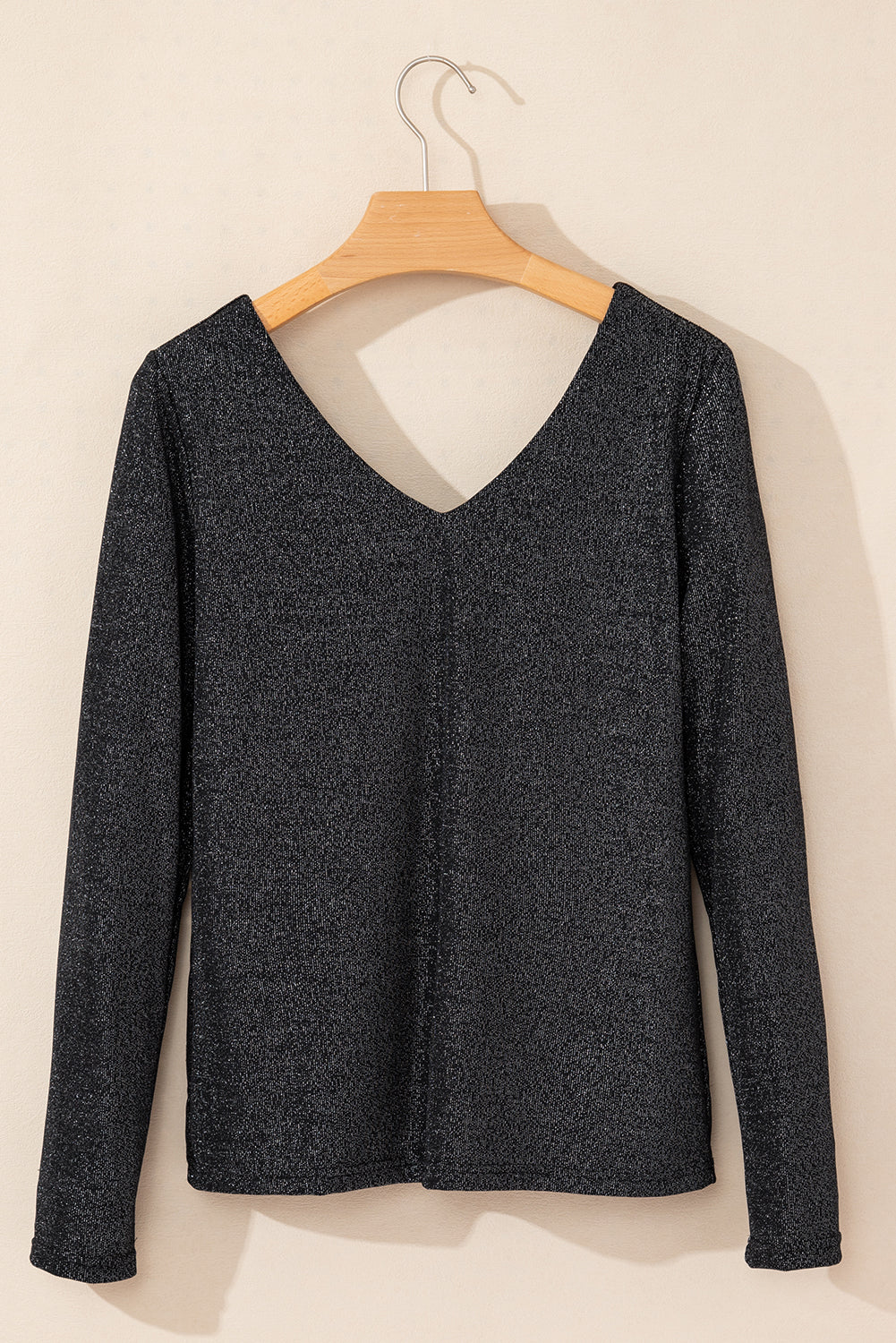 NicholesGifts Women Bowknot V-Neck Long Sleeve Blouse NicholesGifts