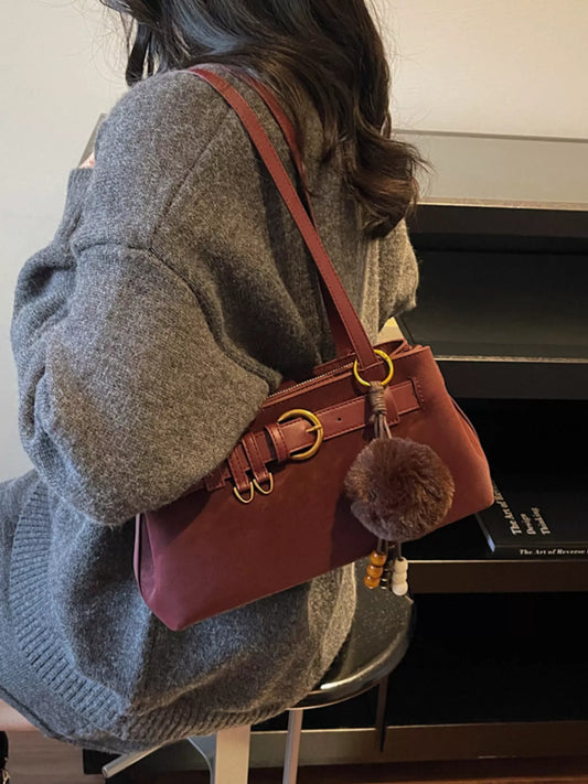 Buckle Decor Shoulder Bag nicholesgifts