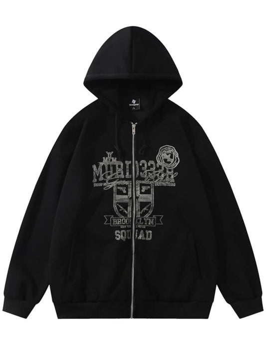 Men's Zip-Up Hooded Jacket Trendsi