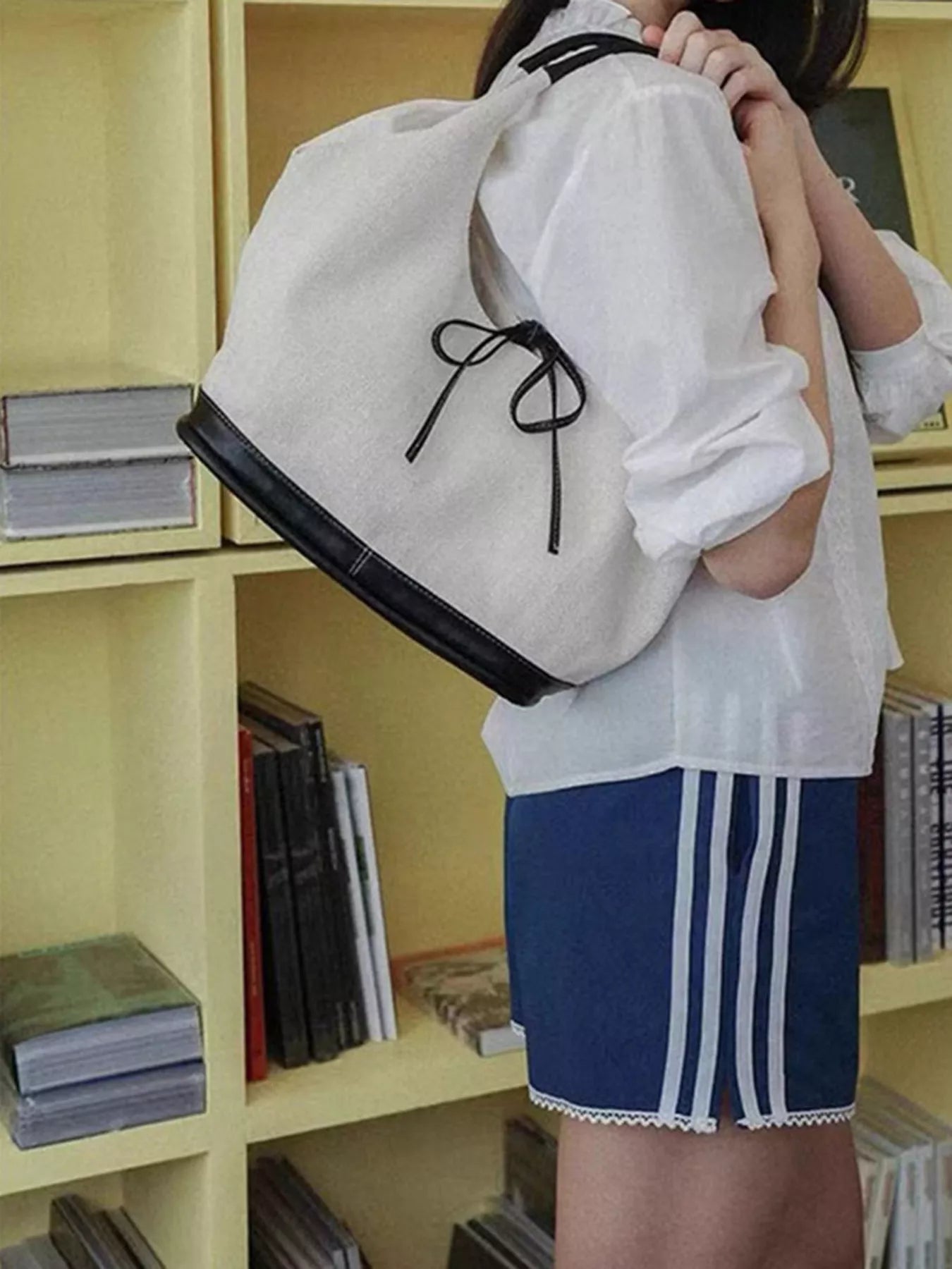 Tie Detail Shoulder Bag nicholesgifts