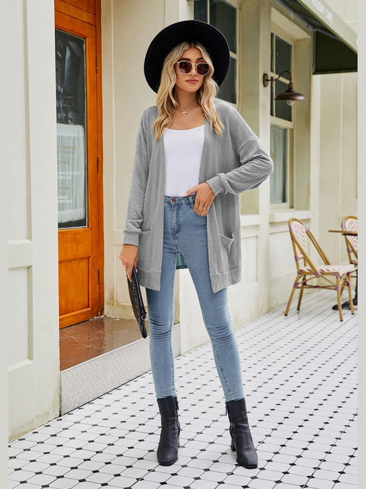 Long Sleeve Pocketed Cardigan