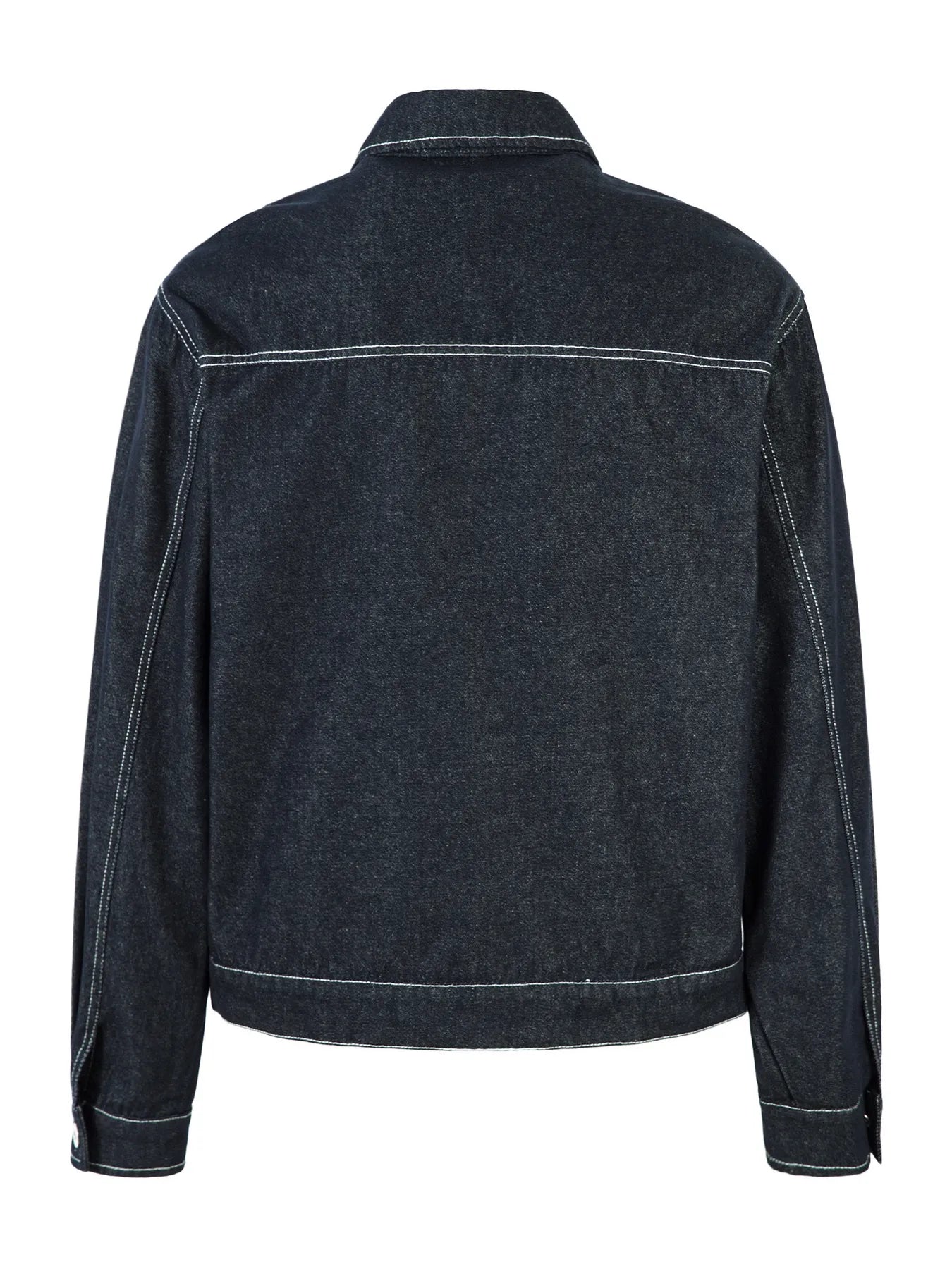 Men's Contrast Stitching Button Up Denim Jacket Trendsi