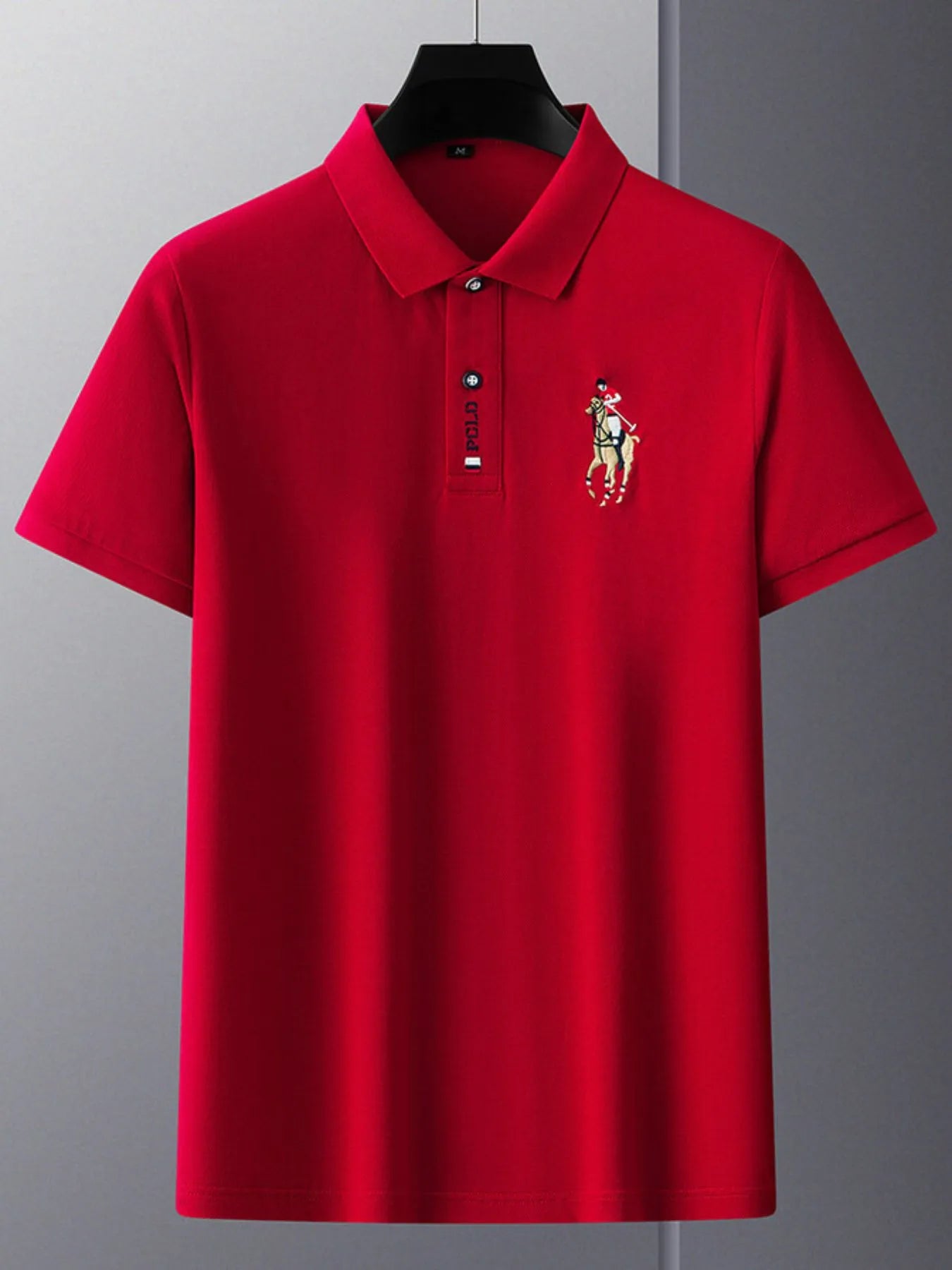Men's Plus Size Short Sleeve Collared Neck Polo