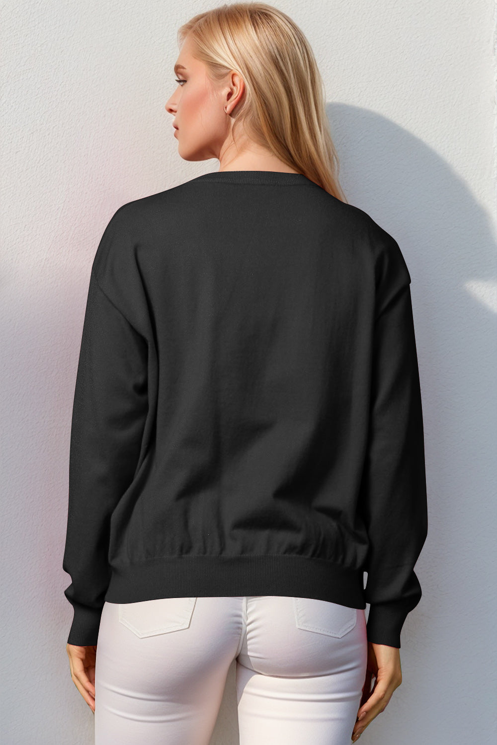 Double Take Full Size Nutcracker Sequin Long Sleeve Sweater NicholesGifts