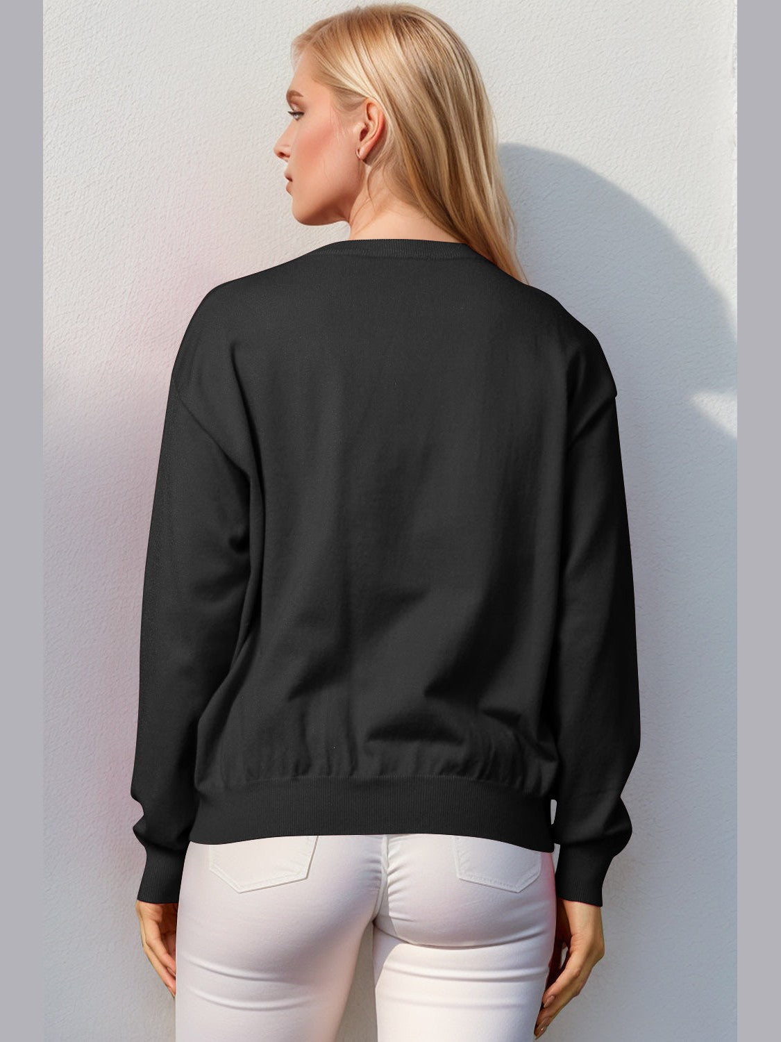 Double Take Full Size Nutcracker Sequin Long Sleeve Sweater NicholesGifts