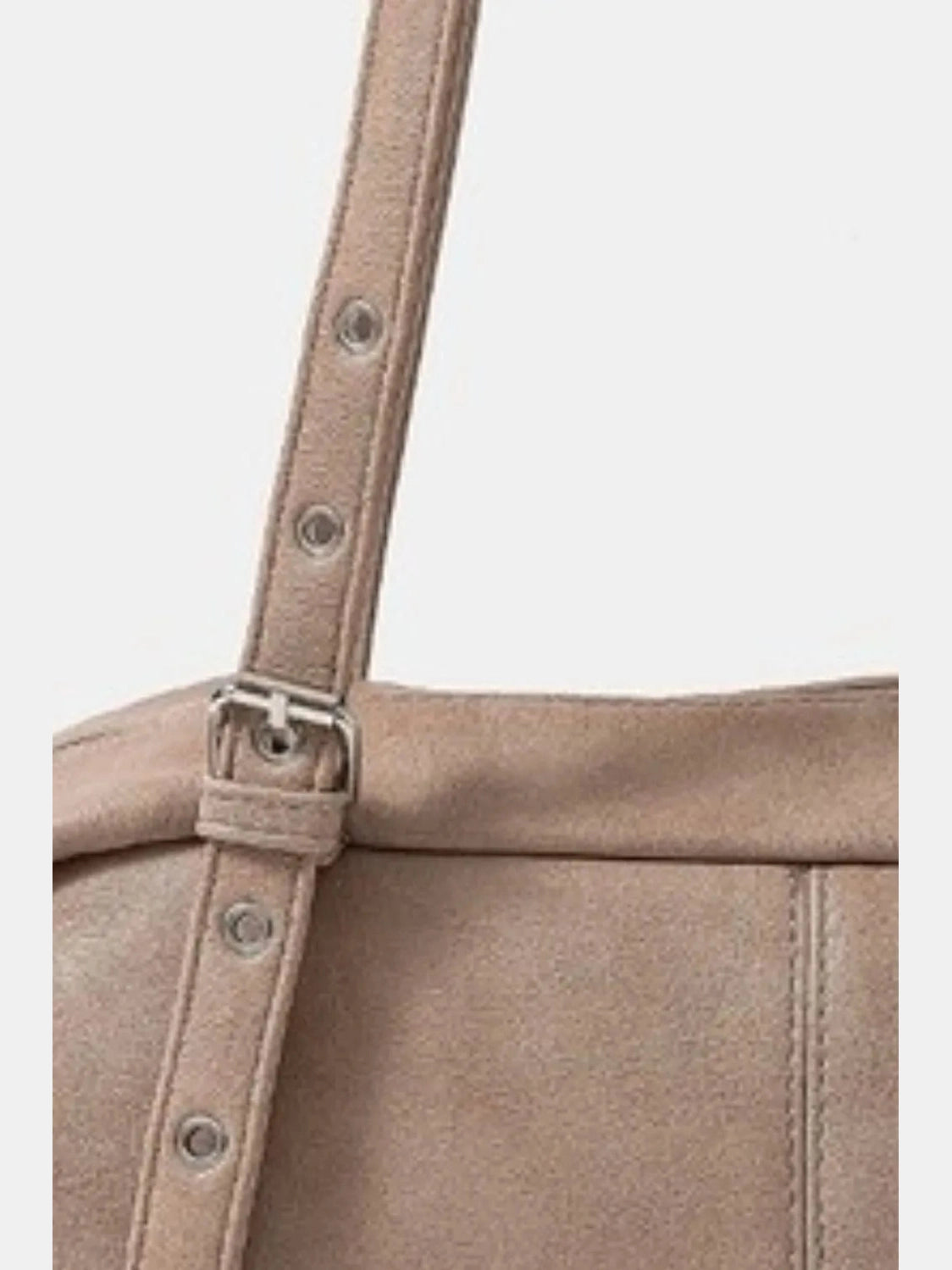 Fame Multi Grommet Belt Strap Rustic Rectangular Hand Bag NicholesGifts