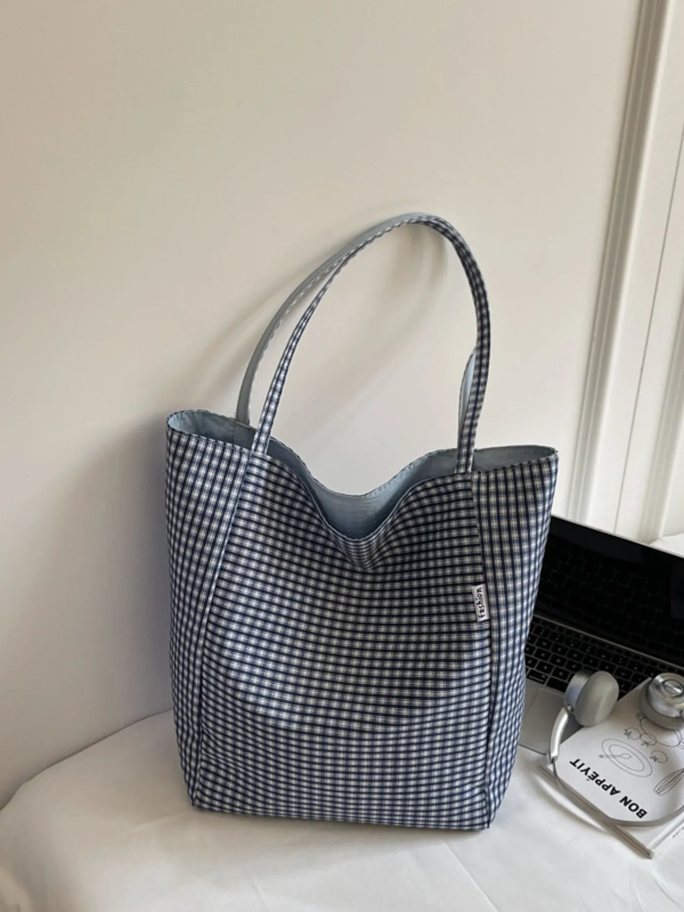 Plaid Pattern Tote Bag Trendsi