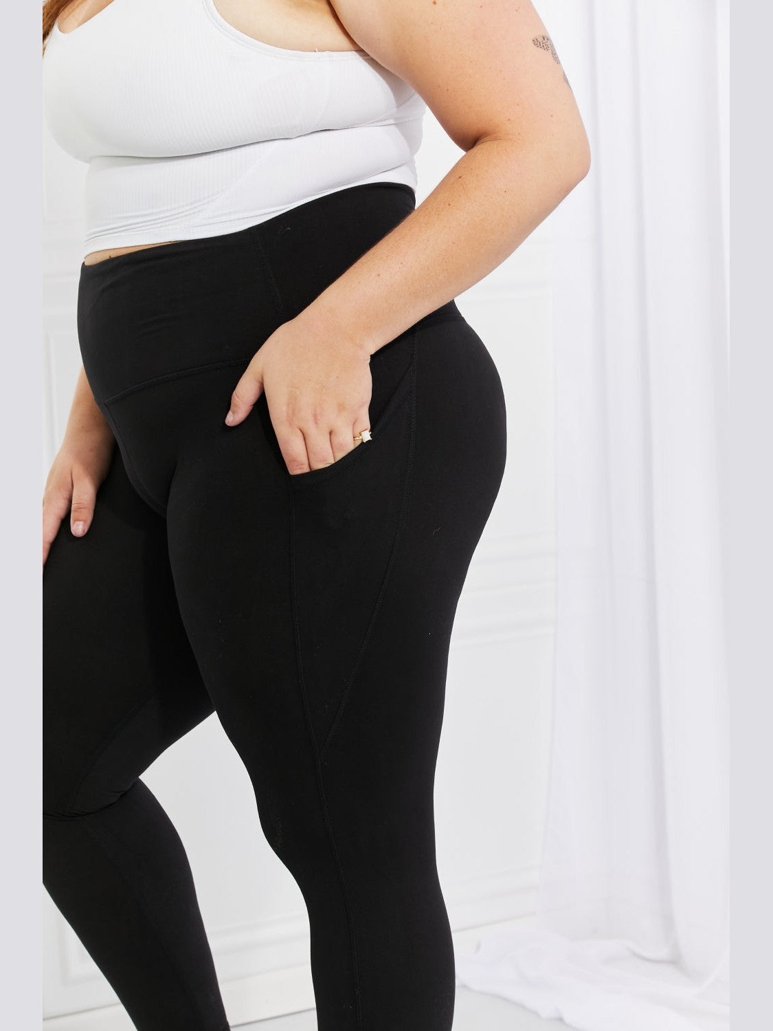 Women Leggings Depot Full Size Strengthen and Lengthen Reflective Dot Active Leggings