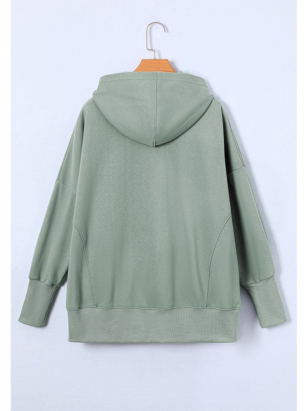 NicholesGifts Women Quarter-Snap Dropped Shoulder Hoodie NicholesGifts