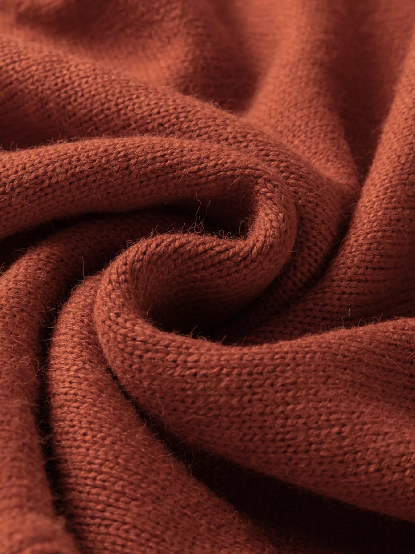 Color Block Turtleneck Drop Shoulder Knit Sweater