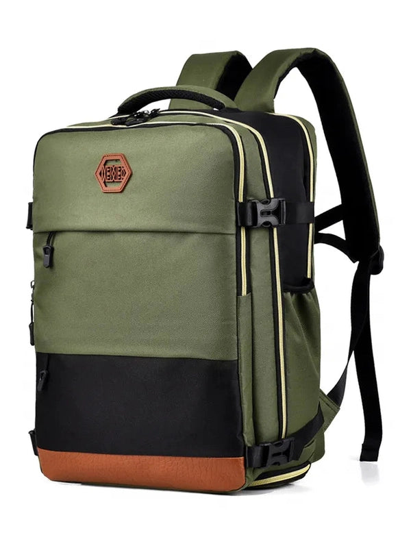 Color Block Multi-Pockets Backpack Bag Trendsi