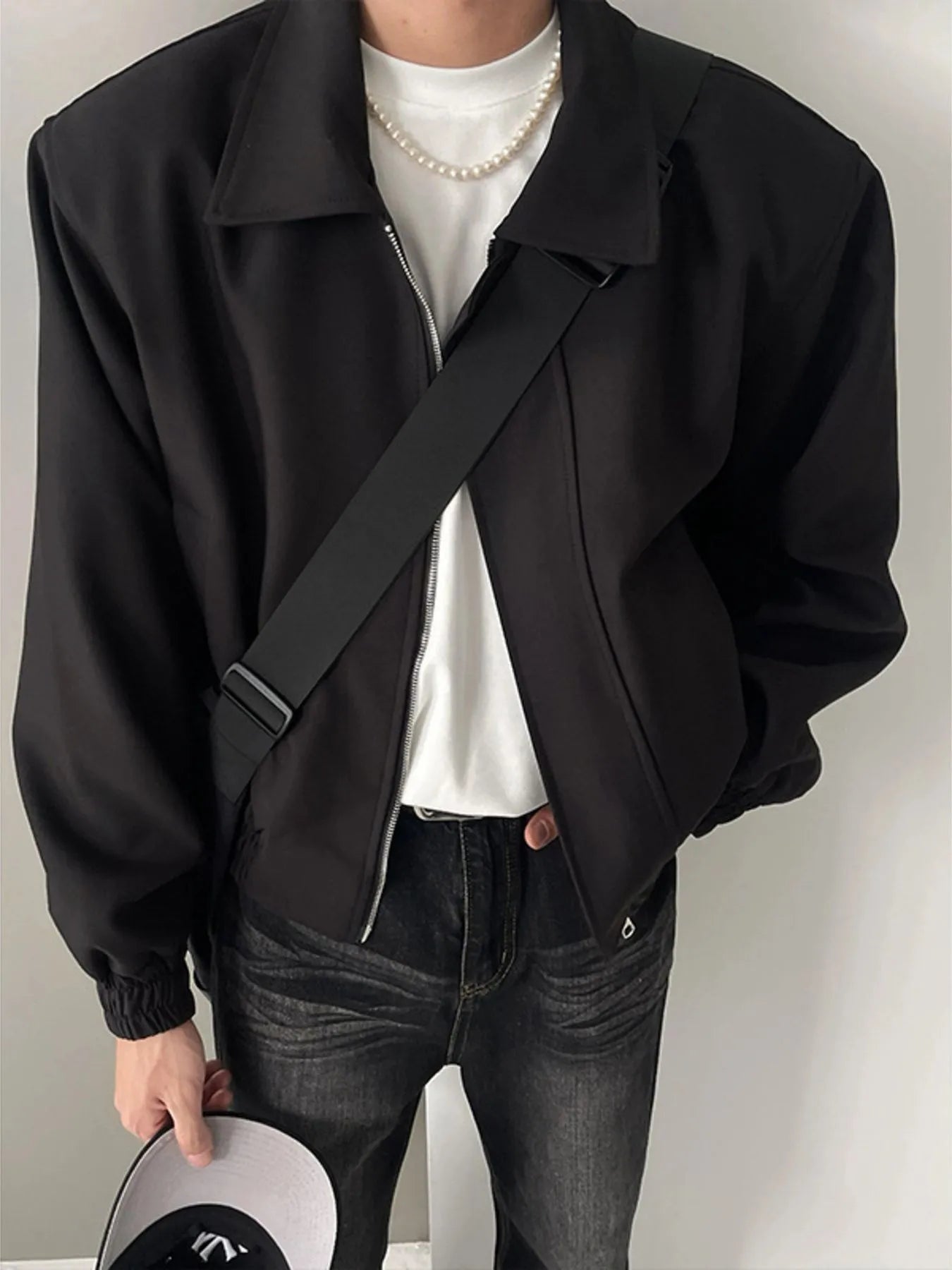 Men's Plus Size Zip Up Long Sleeve Jacket