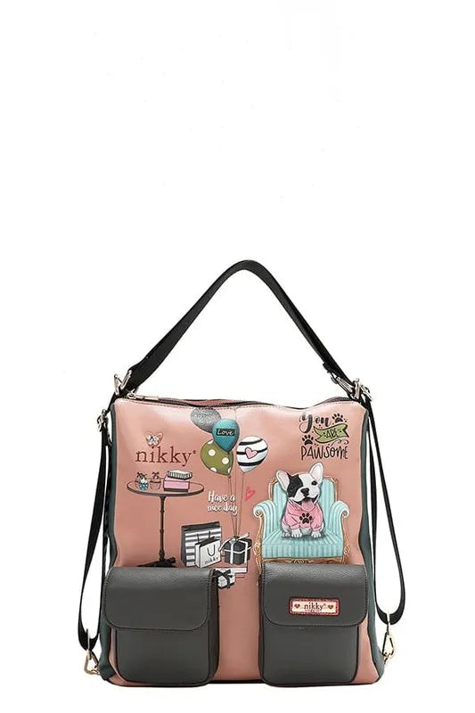 Nicole Lee USA Multifunction Adjustable Strap Eco-Leather Backpack Trendsi