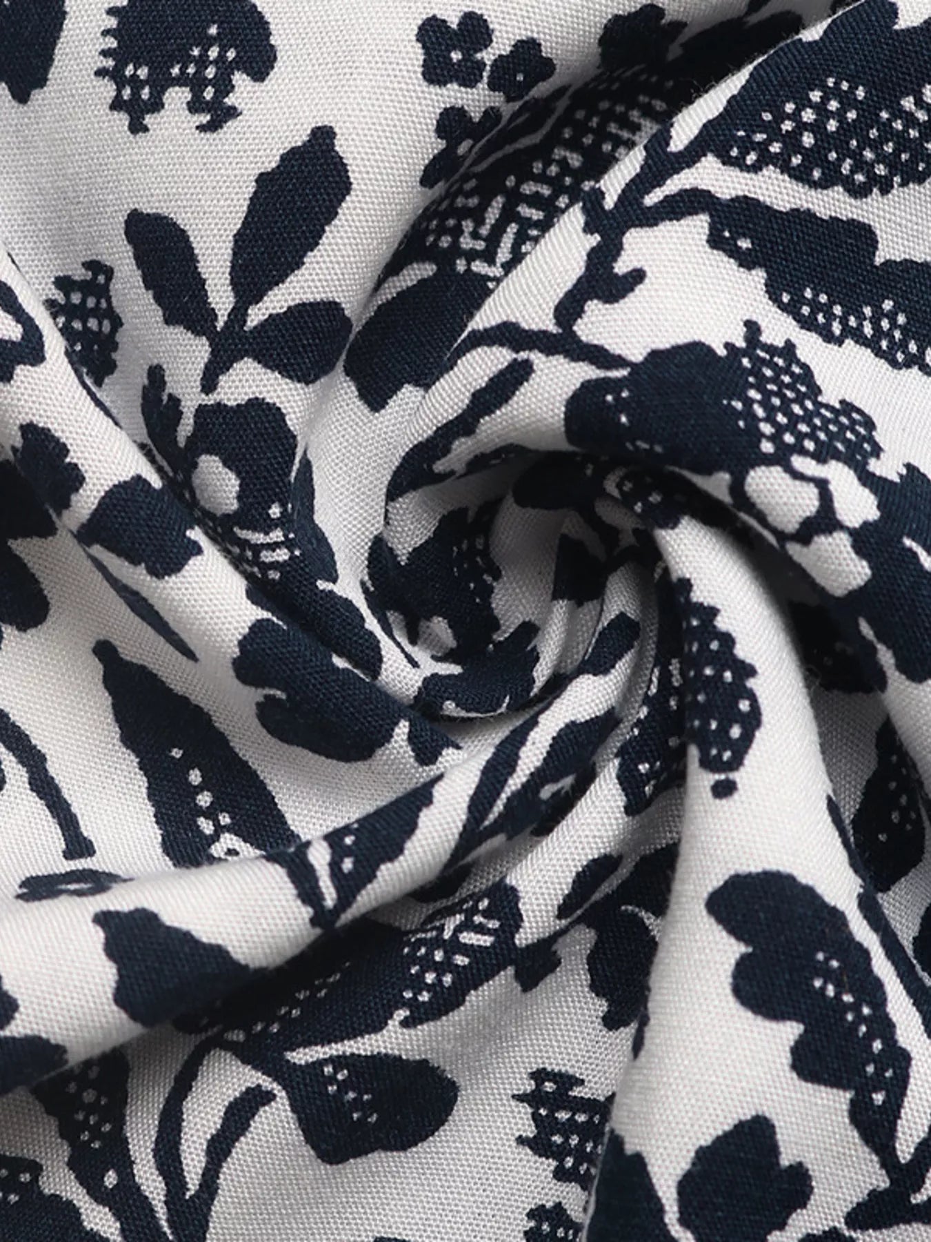 Printed Tie Neck Long Sleeve Blouse NicholesGifts