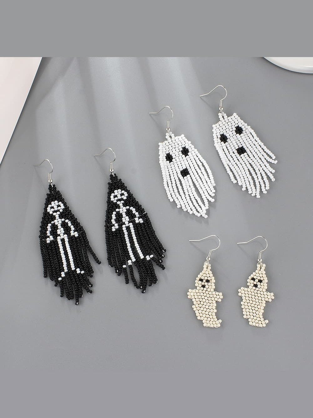 Women Beaded Dangle Halloween Earrings