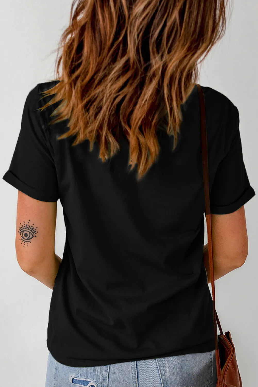 Letter Graphic Round Neck Short Sleeve T-Shirt NicholesGifts