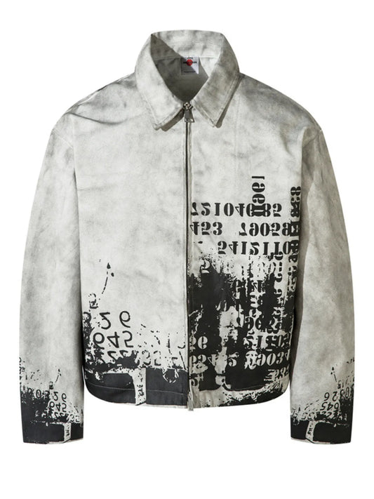 Men's Printed Zip Up Jacket Trendsi