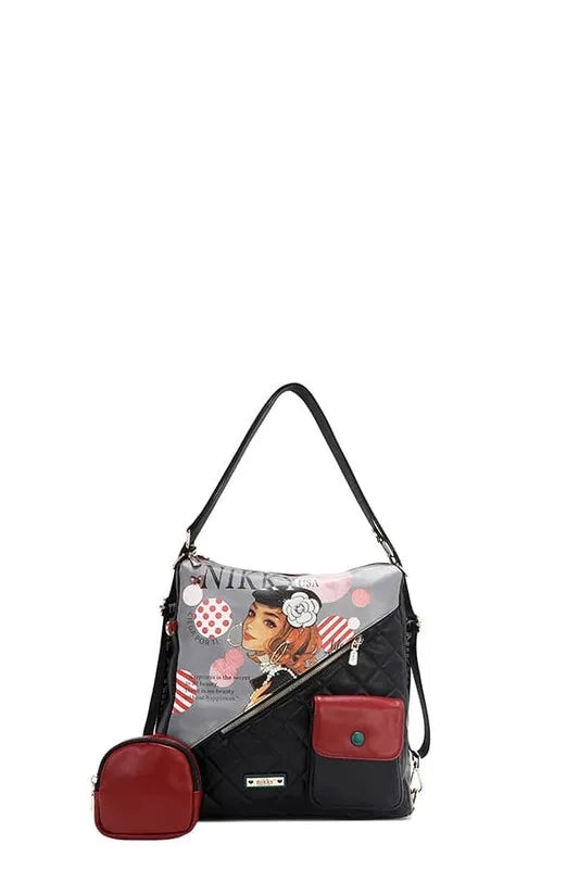 Nicole Lee USA Convertible Adjustable Strap Backpack Bag Trendsi