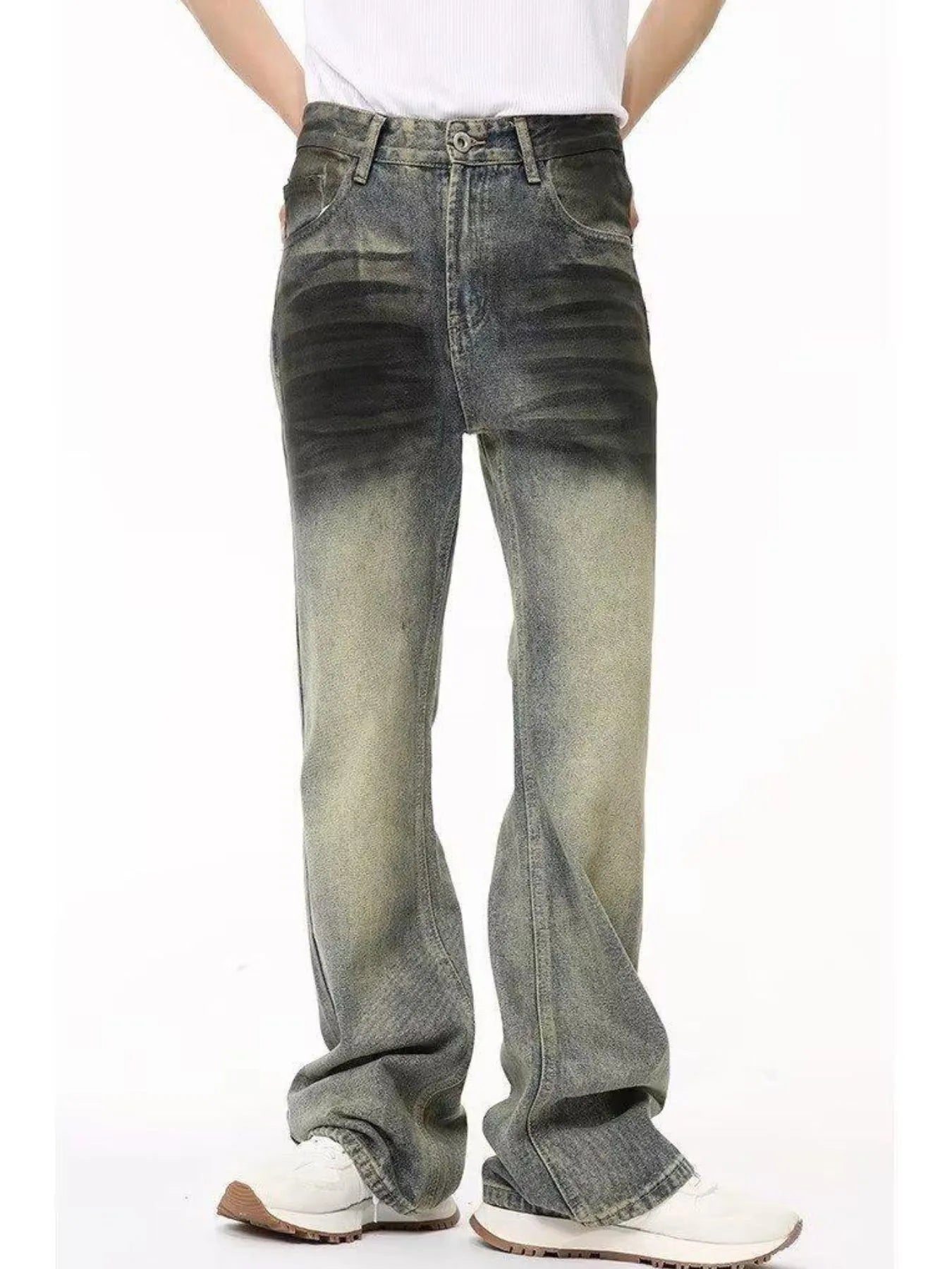 Men's Full Size Fade Loose Fit Jeans Plus Size
