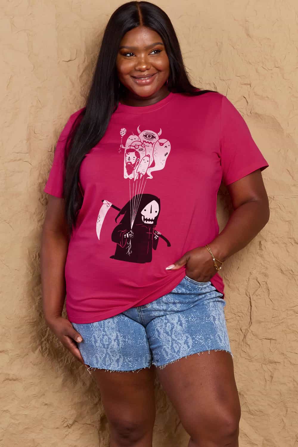 Simply Love Full Size Death Graphic T-Shirt NicholesGifts