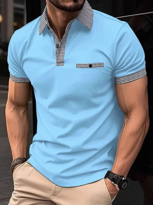 Men's Full Size Collared Neck Short Sleeve Polo Plus Size NicholesGifts