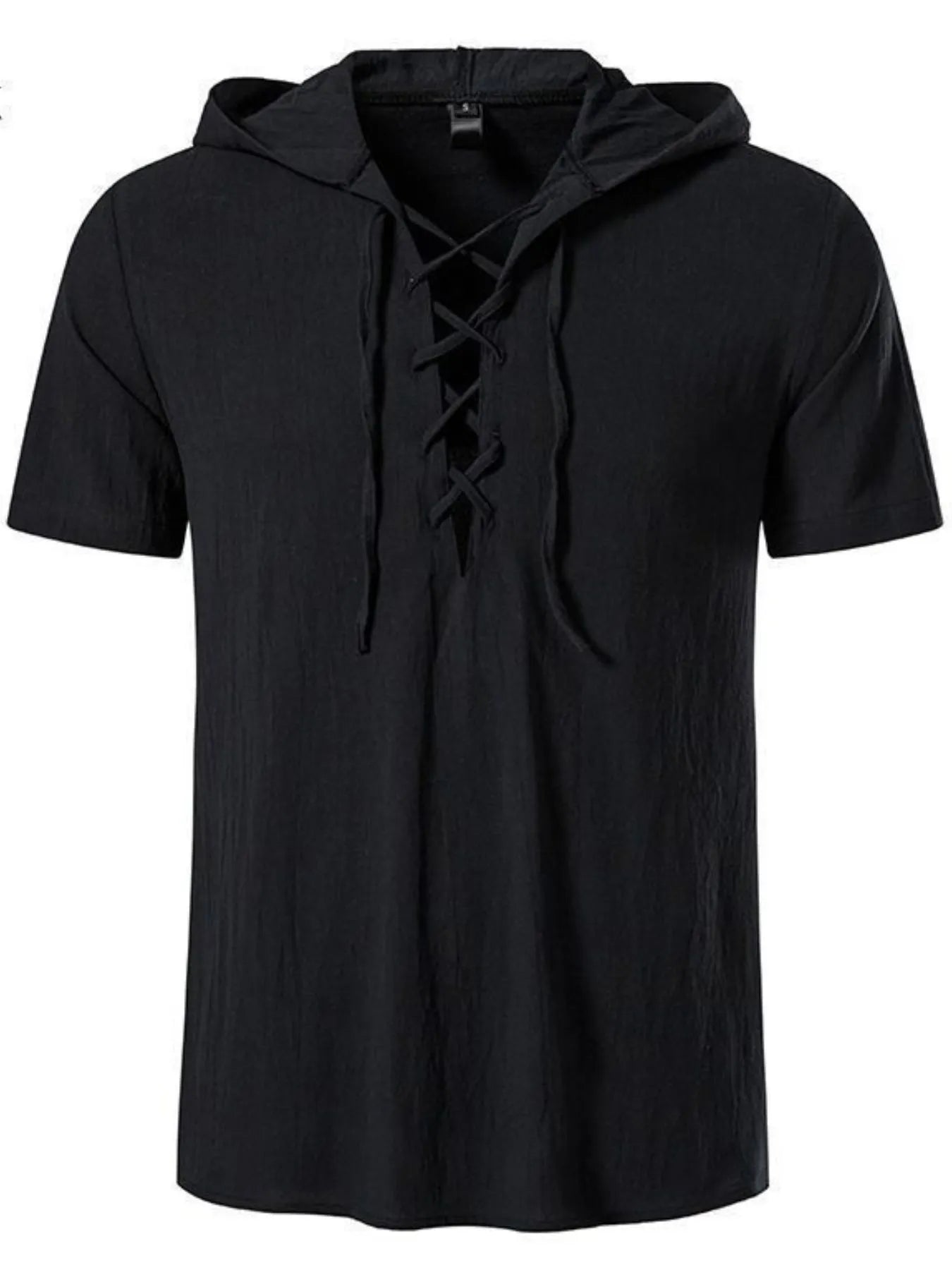 Men's Full Size Casual Lace-Up Hooded Top Plus Size Trendsi
