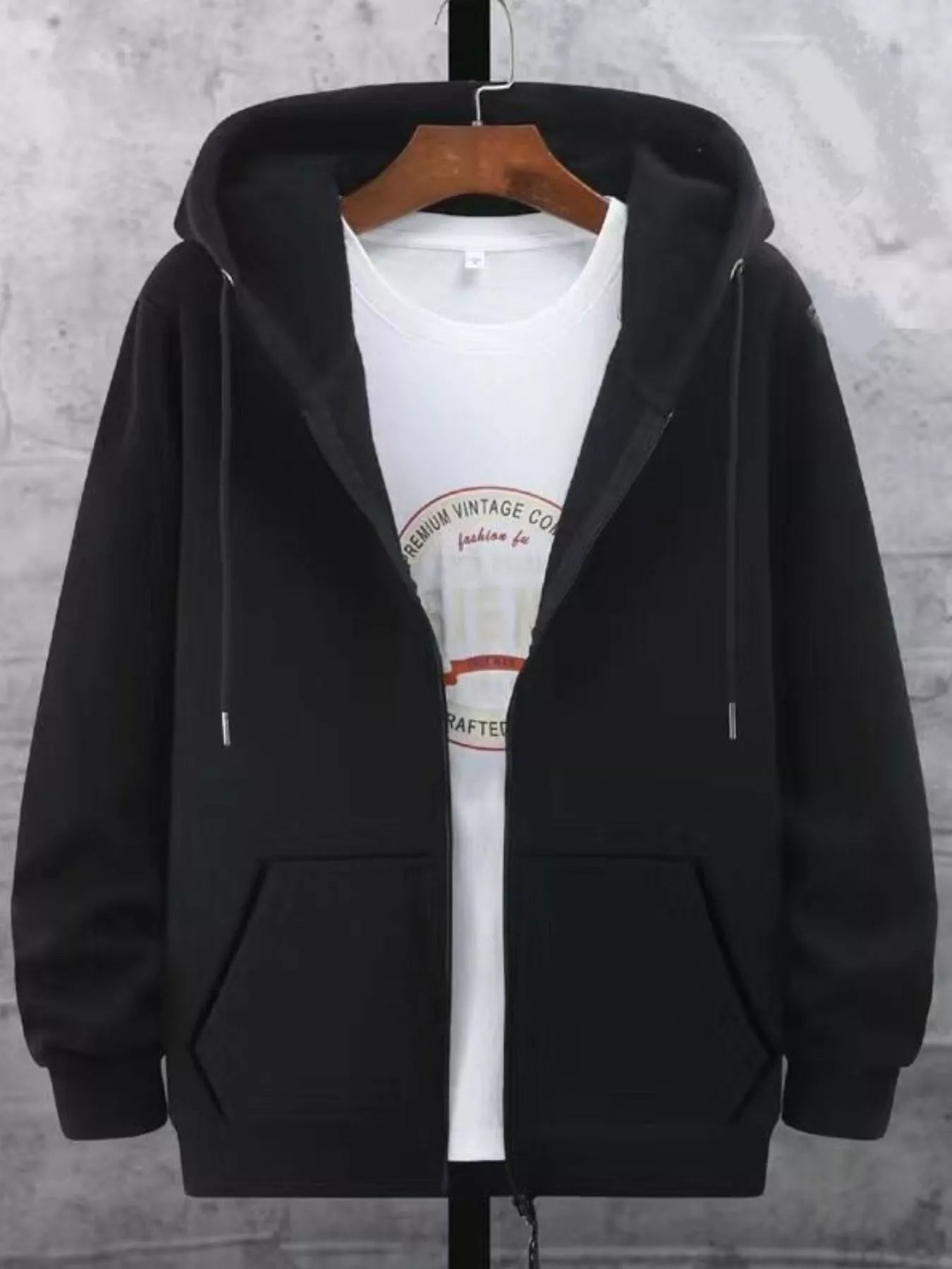 Men's Plus Size Fleece Lined Zip-Up Hoodie NicholesGifts