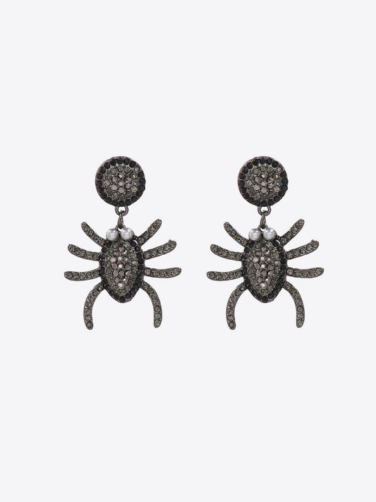 Spider Rhinestone Alloy Earrings Trendsi