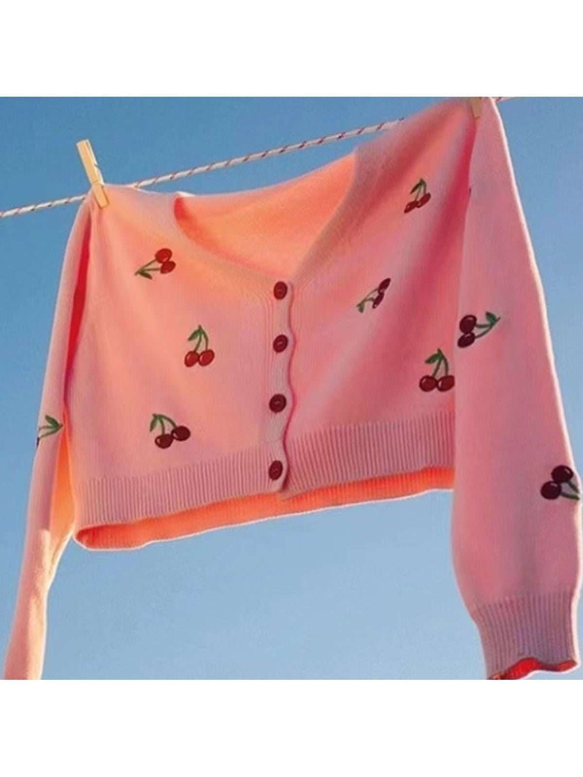 Women Cherry Button Down Cardigan NicholesGifts