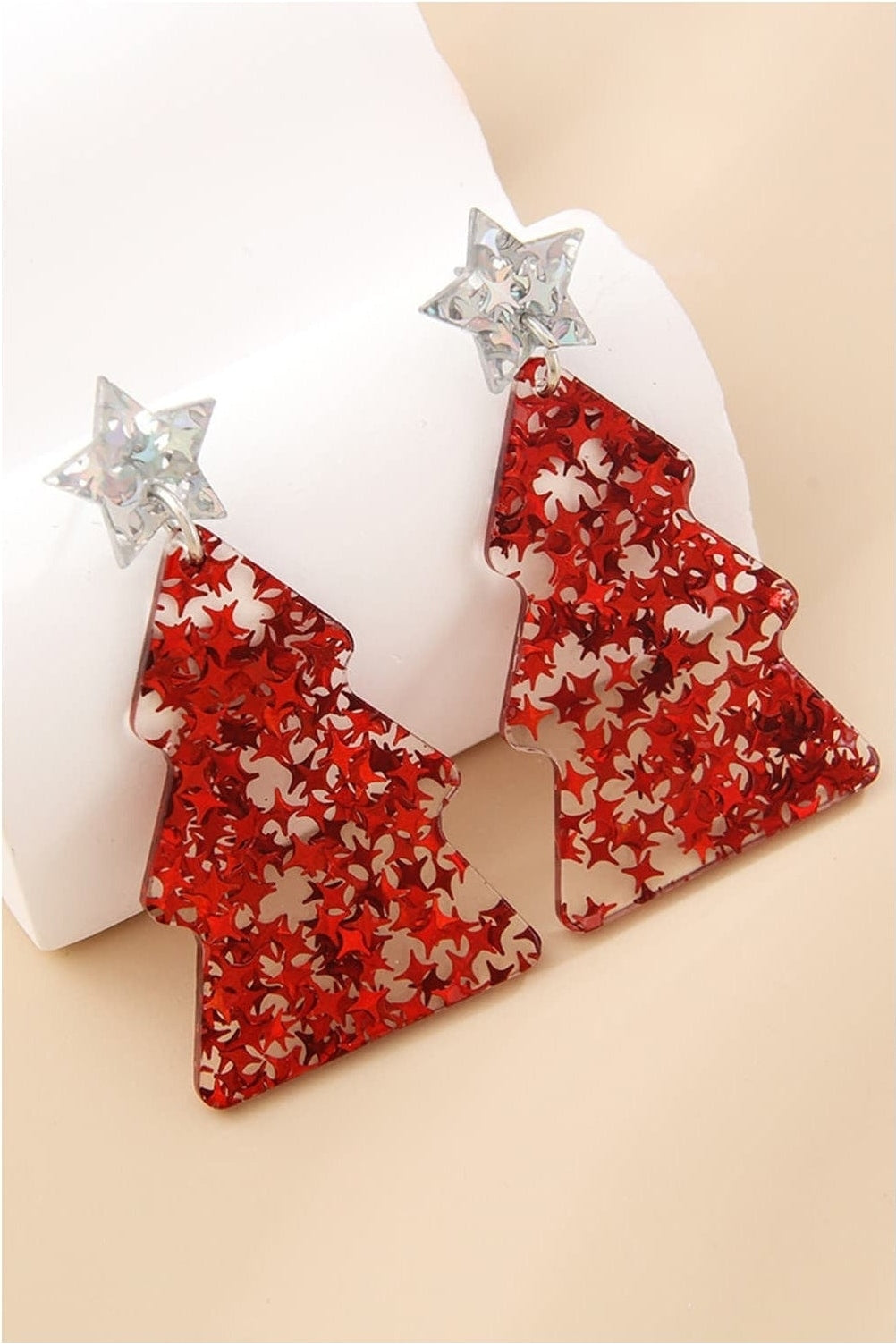 Women Christmas Tree Acrylic Earrings NicholesGifts