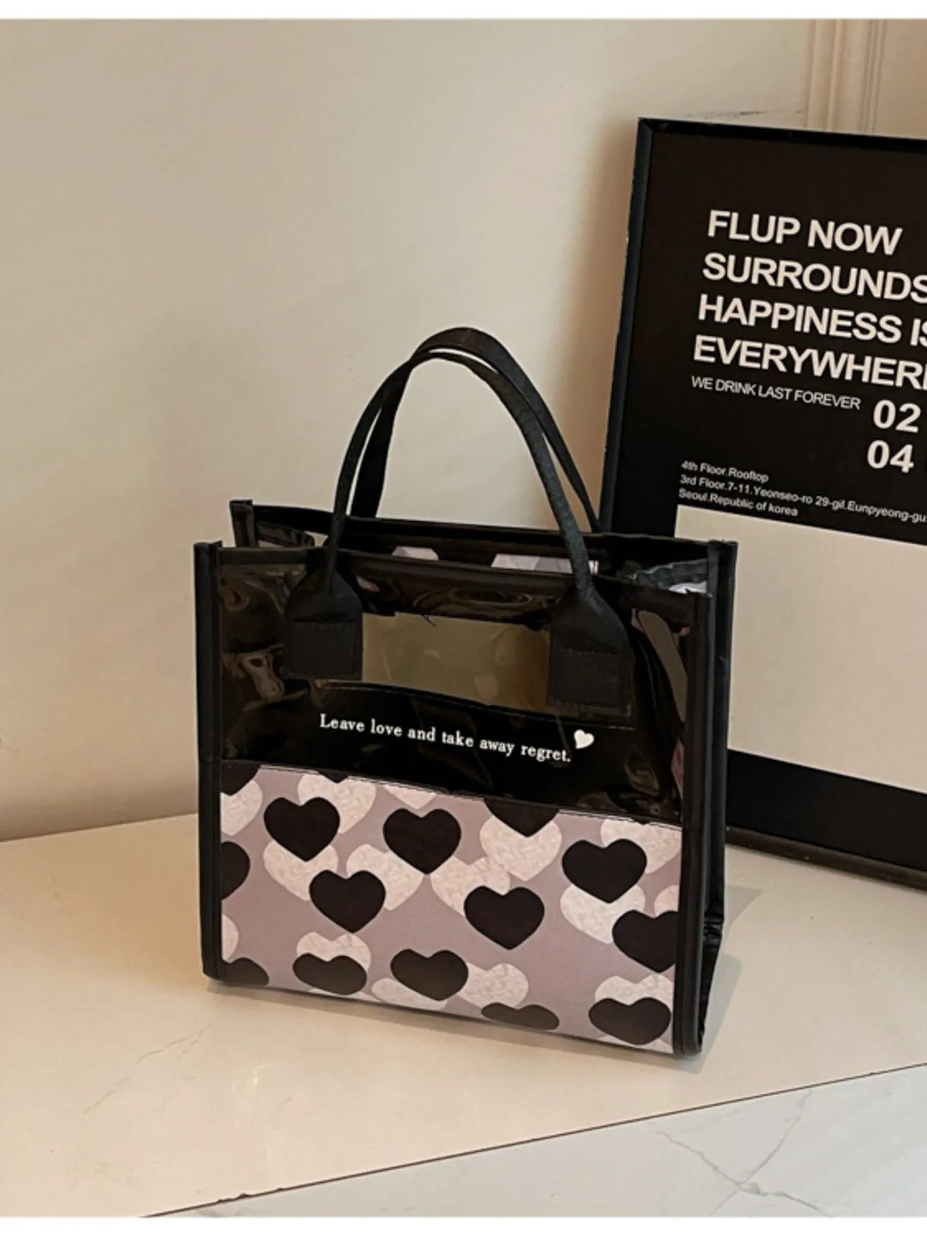 Heart Print Fashion Handbag Trendsi