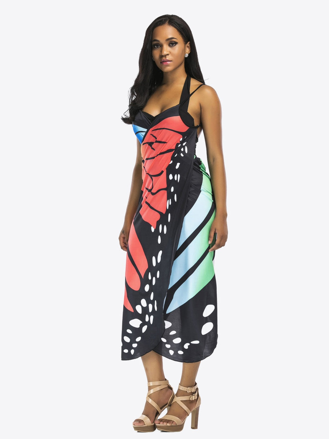 Butterfly Spaghetti Strap Cover Up