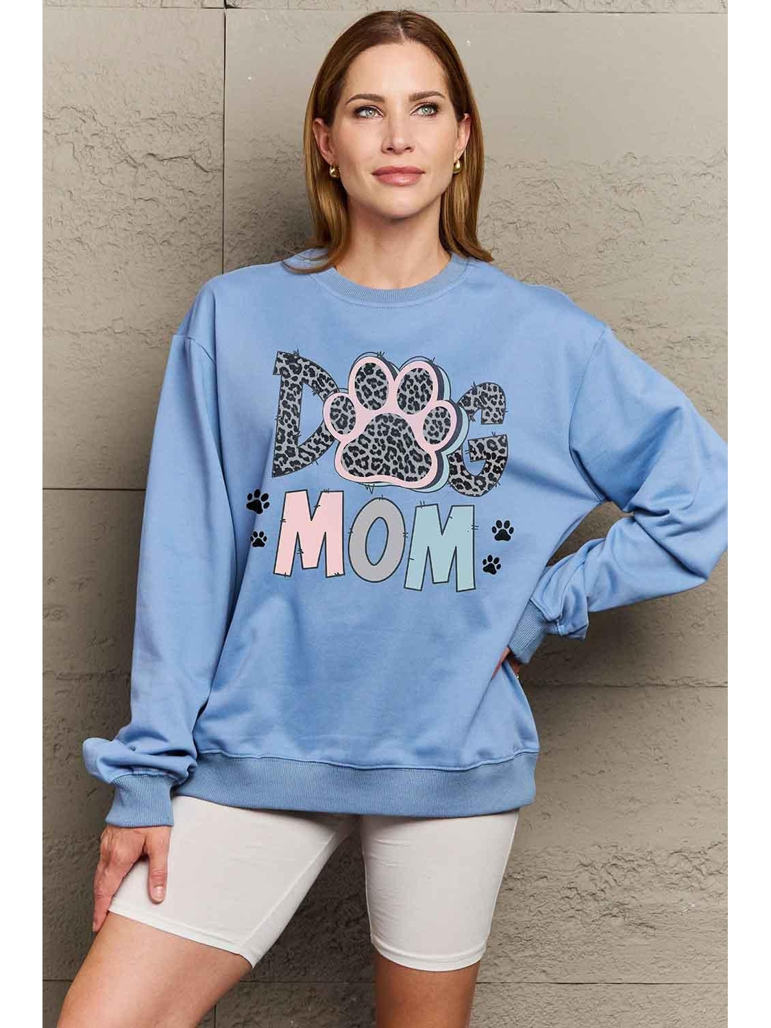 Simply Love Simply Love Full Size DOG MOM Graphic Sweatshirt NicholesGifts