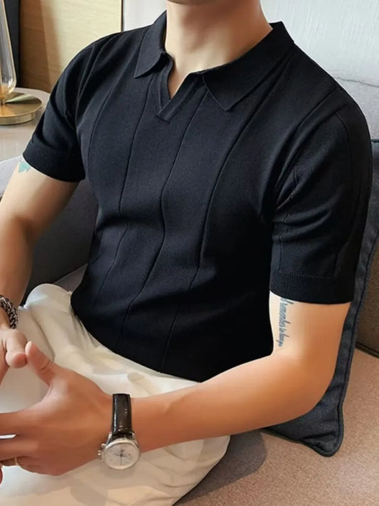 Men's Plus Size Collared Neck Short Sleeve Polo NicholesGifts