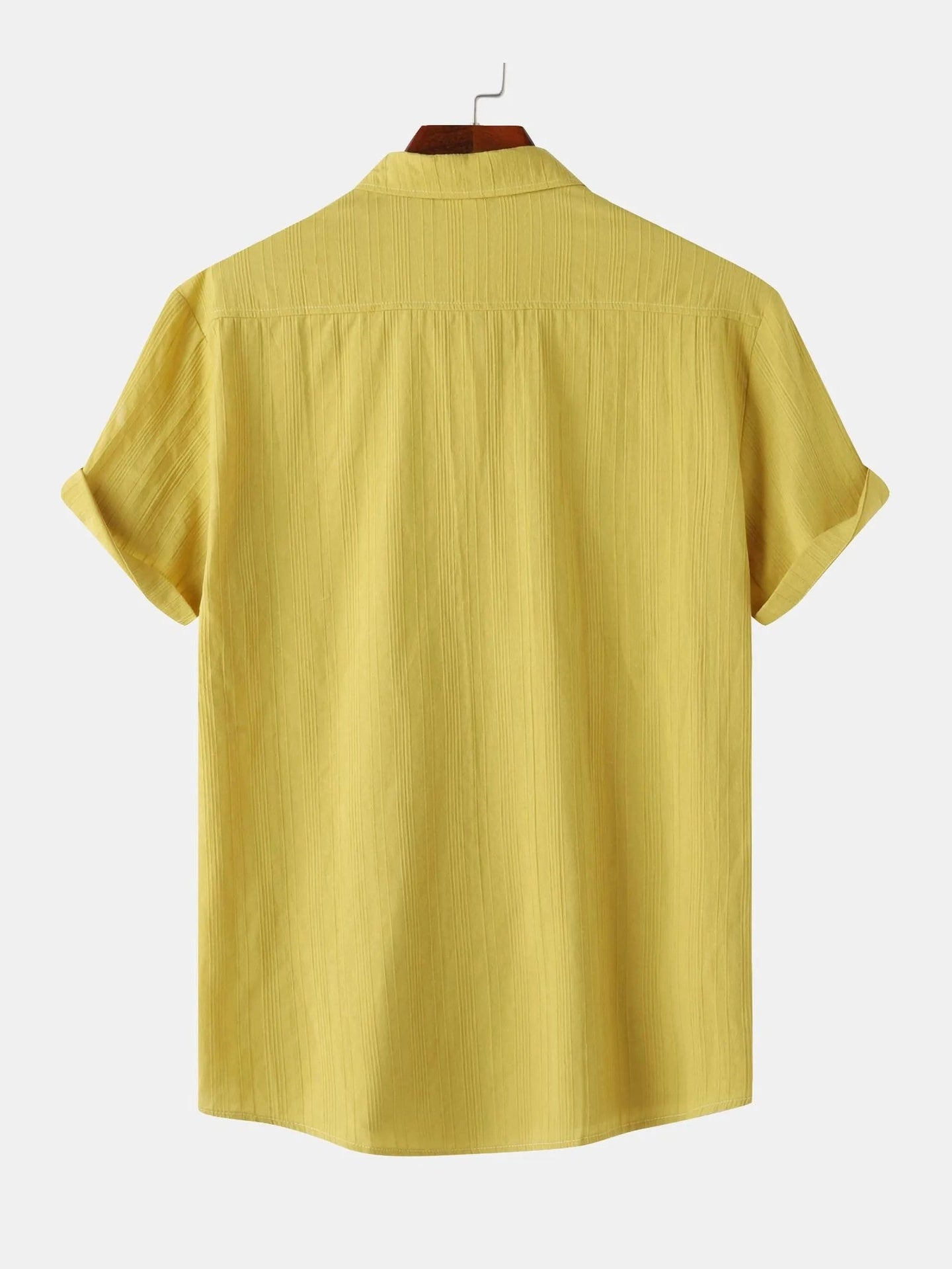 Men's Short Sleeve Button Down Shirt with Chest Pocket Trendsi