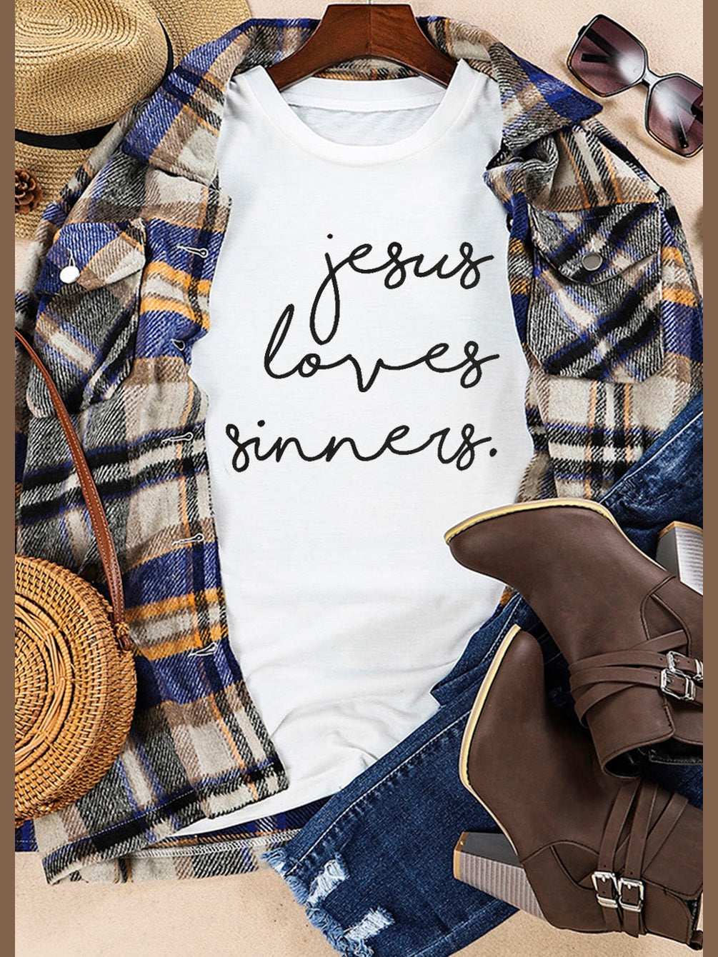 Women Letter Graphic Round Neck Short Sleeve T-Shirt