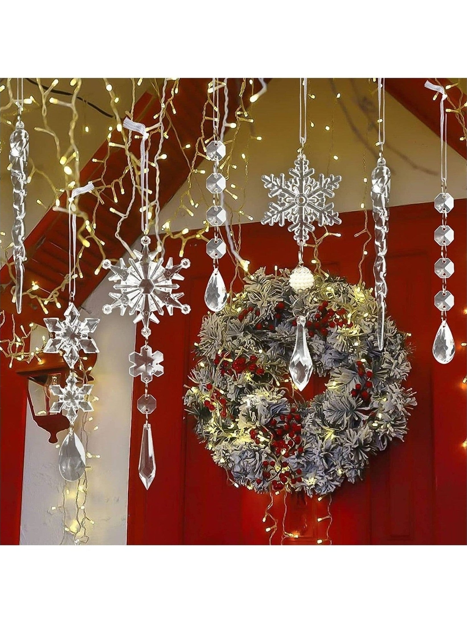 10-Piece Acrylic Icicle Ornaments