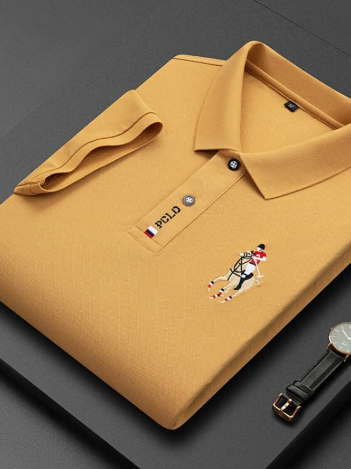 Men's Plus Size Short Sleeve Collared Neck Polo