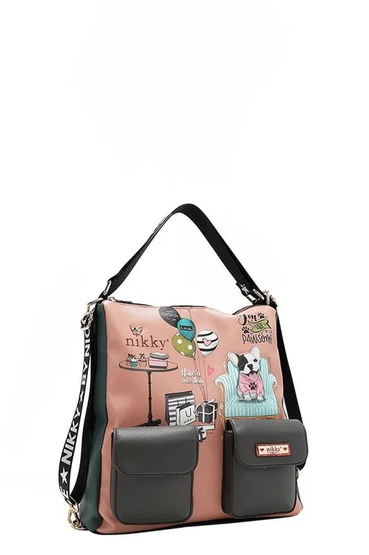 Nicole Lee USA Multifunction Adjustable Strap Eco-Leather Backpack Trendsi