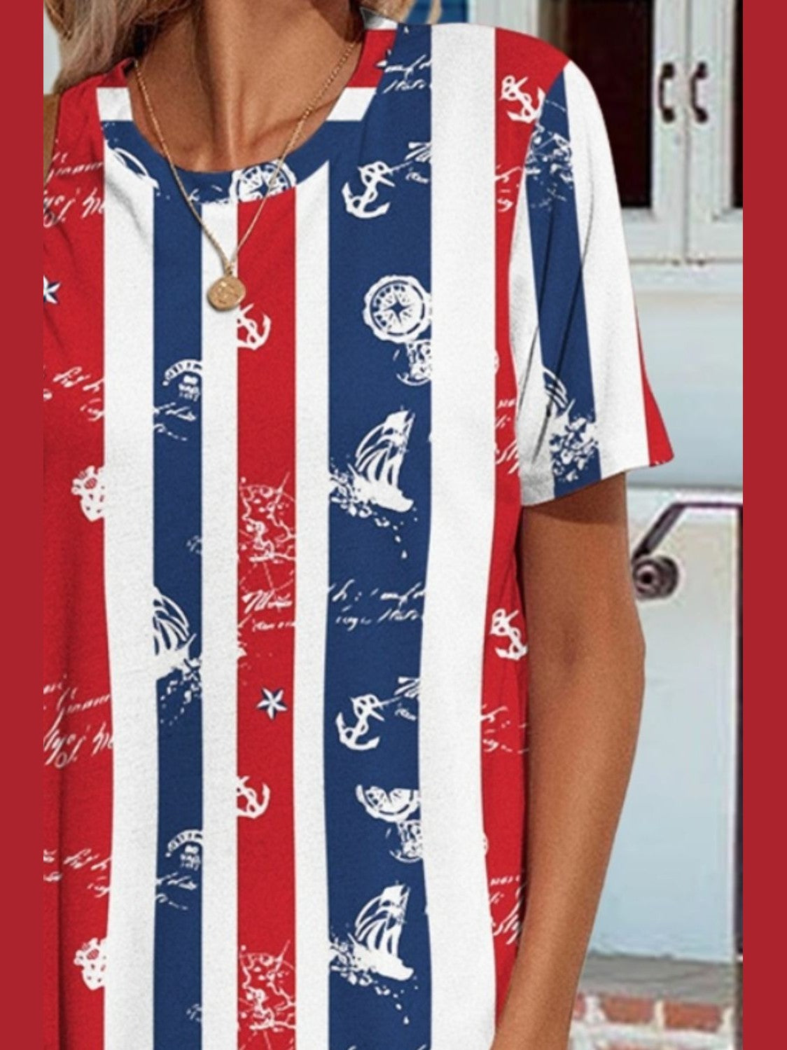 Pocketed Striped Round Neck Short Sleeve Dress NicholesGifts