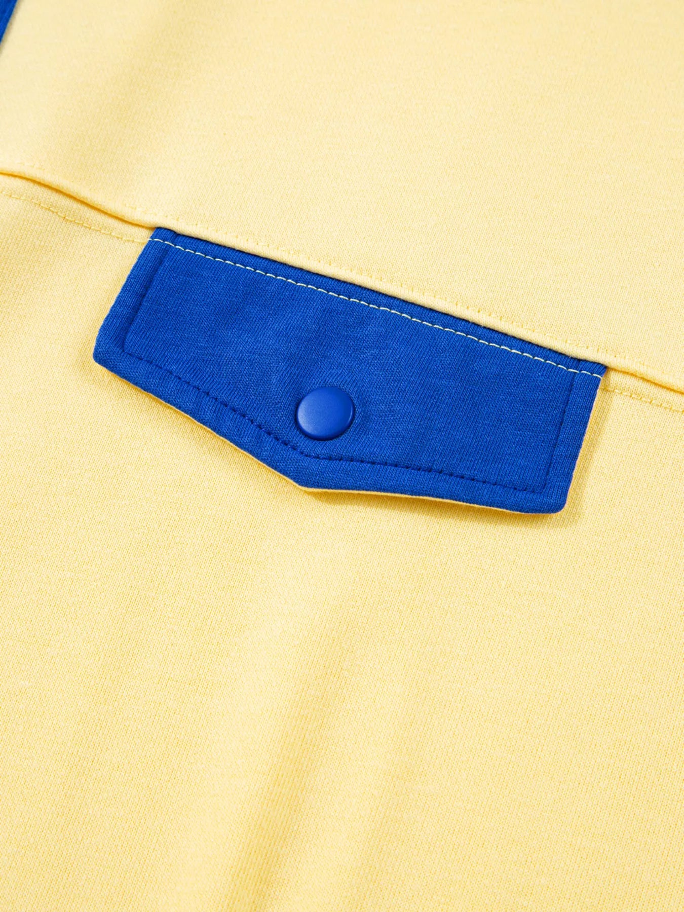 Color Block Patchwork Half Button Top and Shorts 2pcs Set Trendsi