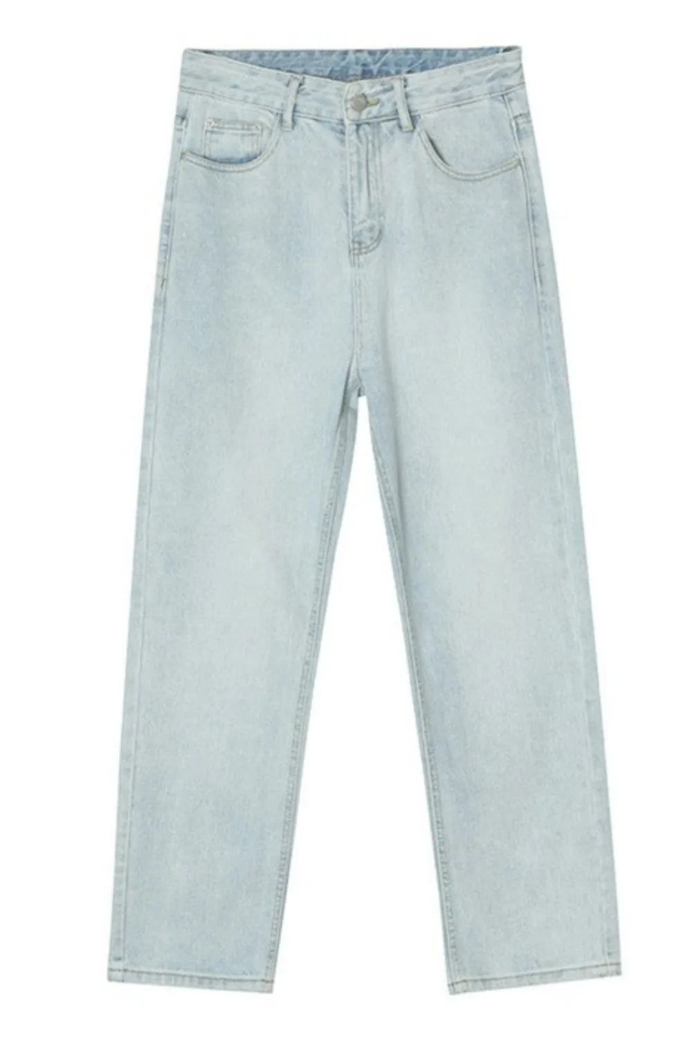Straight Leg Jeans with Pockets Trendsi