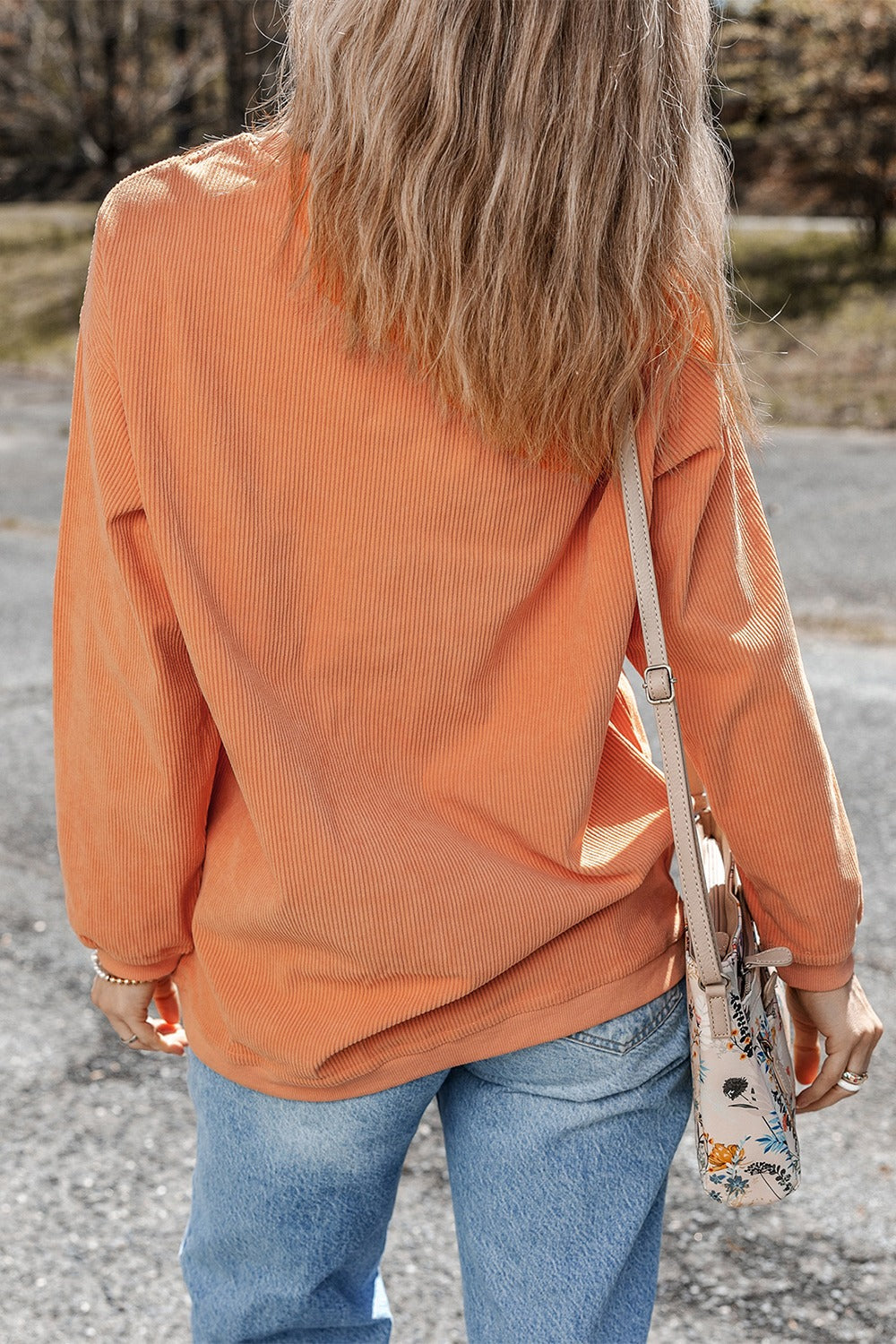 Sequin Pumpkin Round Neck Long Sleeve Sweatshirt NicholesGifts
