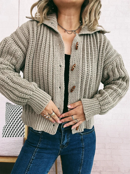 Button Up Long Sleeve Cardigan