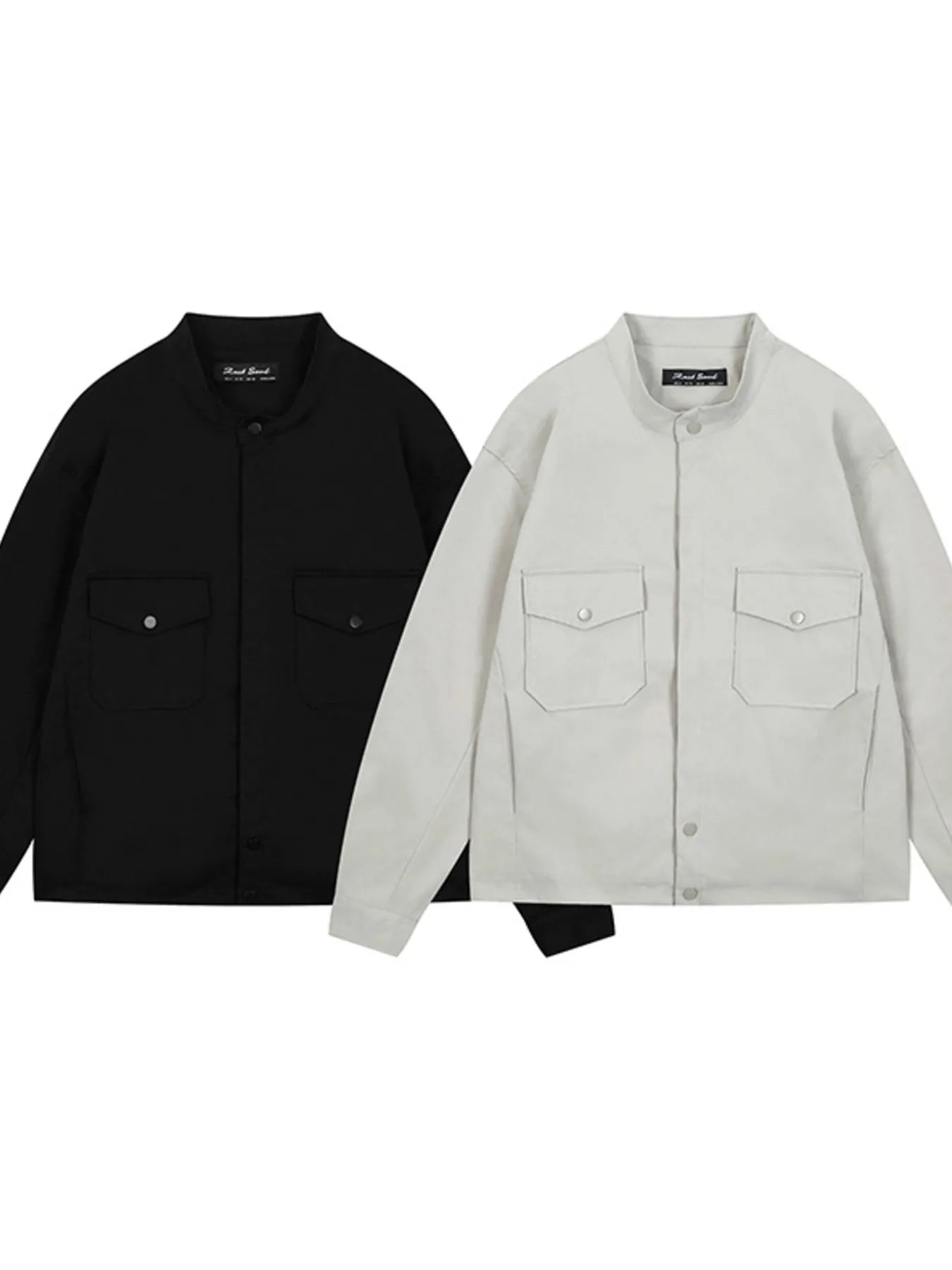 Men's Long Sleeve Jacket with Chest Pockets Trendsi
