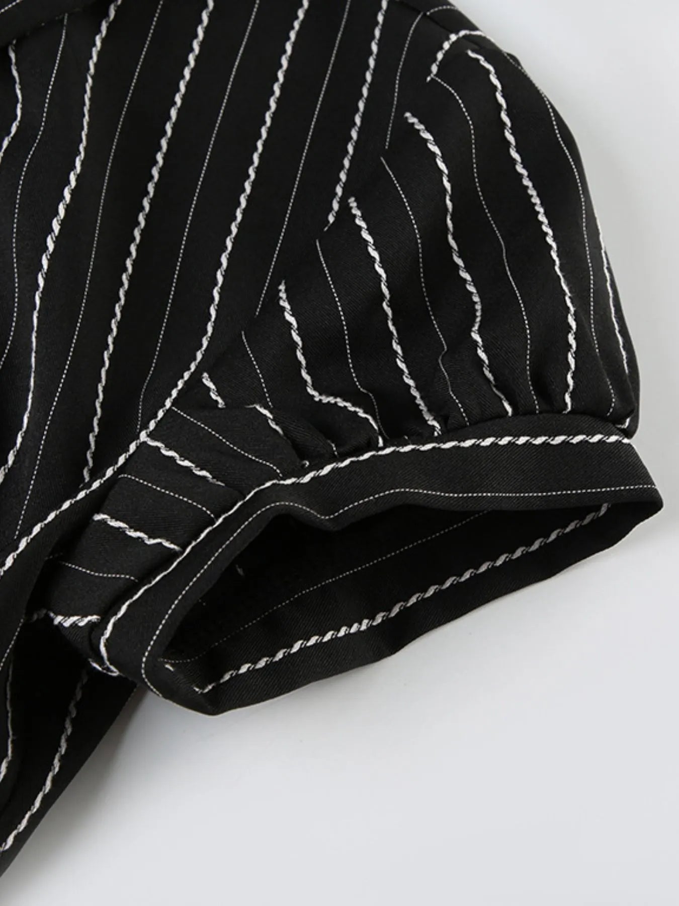 Striped Button-Down Collared Neck Shirt Trendsi