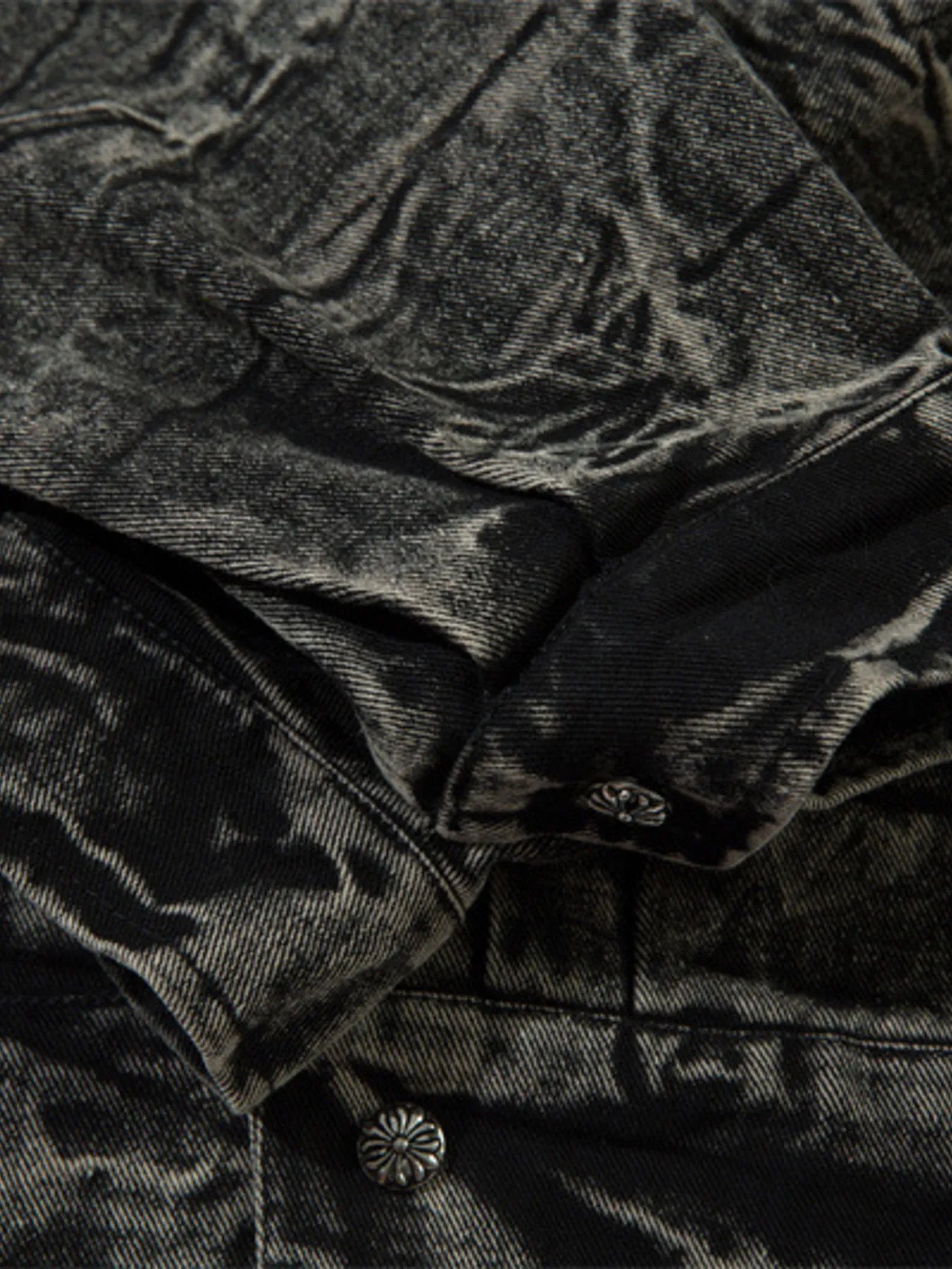 Men's Washed Button Up Denim Jacket Trendsi
