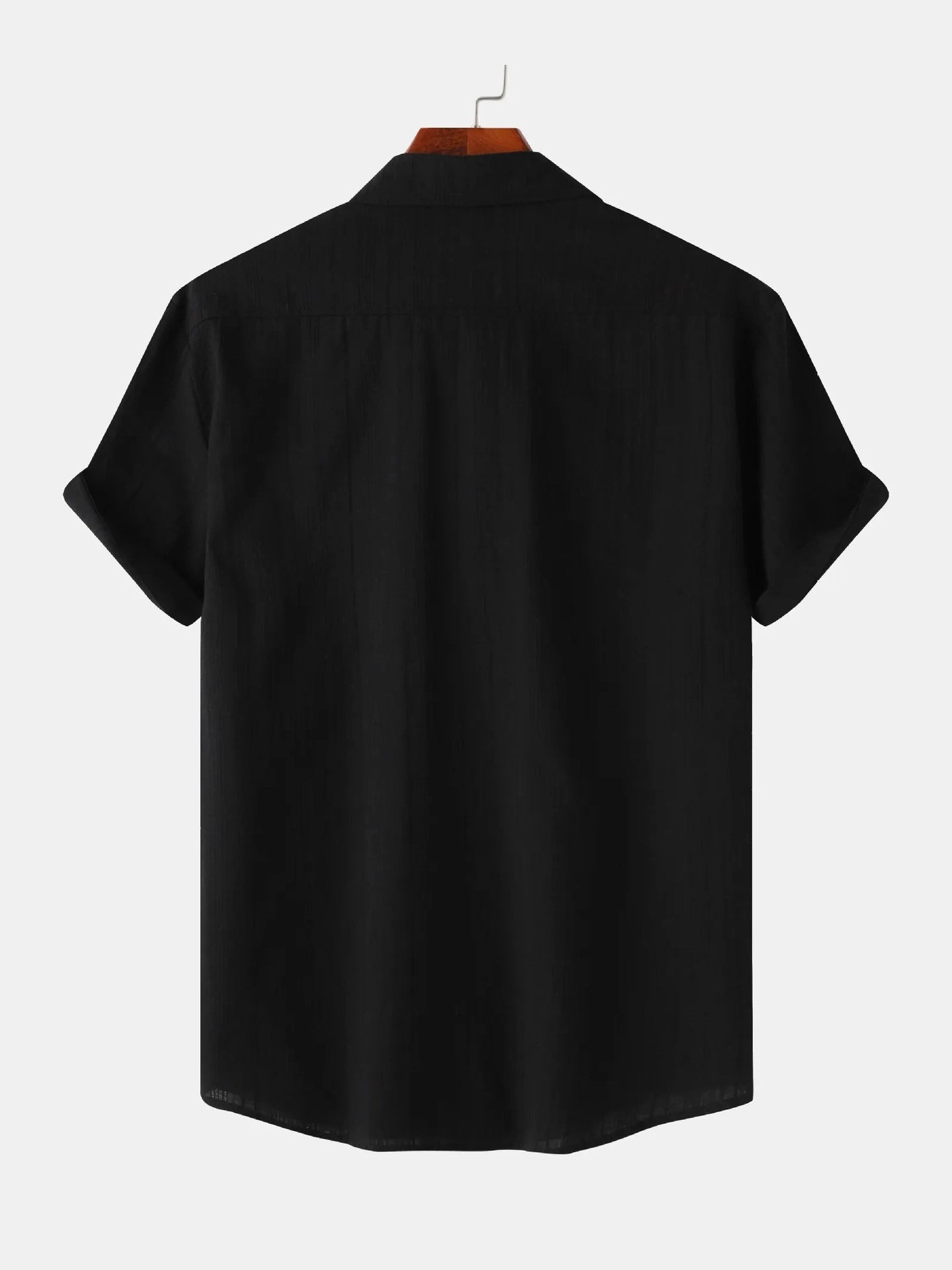 Men's Short Sleeve Button Down Shirt with Chest Pocket Trendsi