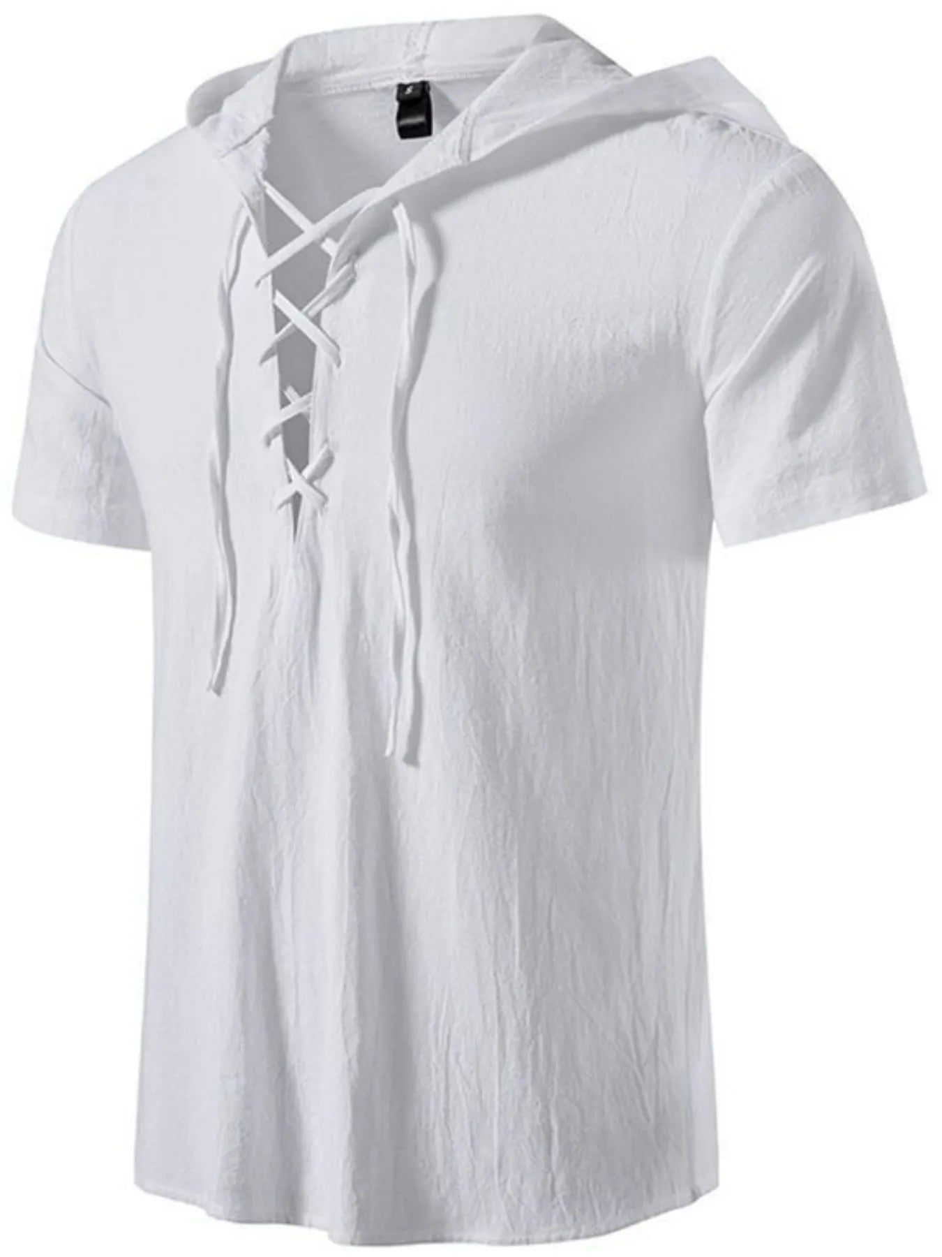 Men's Full Size Casual Lace-Up Hooded Top Plus Size Trendsi