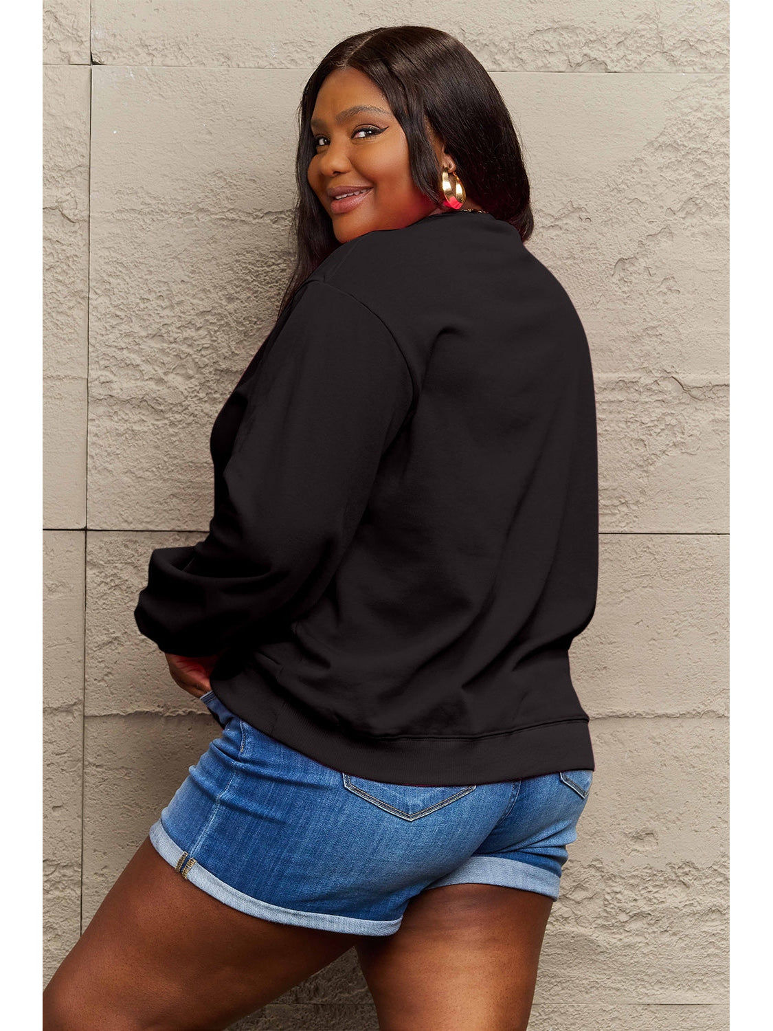 Simply Love Full Size ROCK & ROLL Round Neck Sweatshirt NicholesGifts